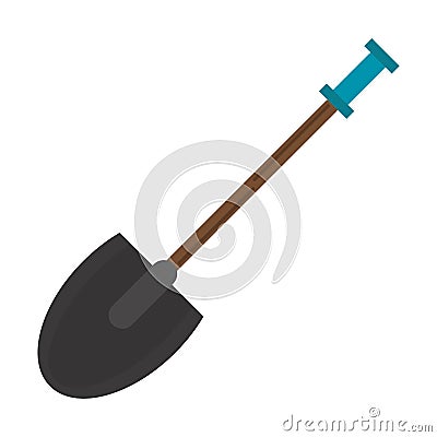 Shovel construction tool isolated Vector Illustration