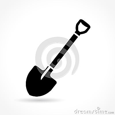 Shovel icon on white background Vector Illustration