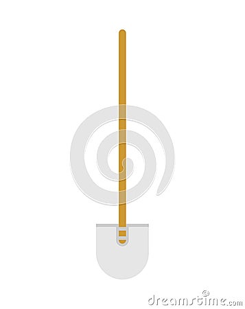 Shovel isolated. Hand tool for work on white background Vector Illustration