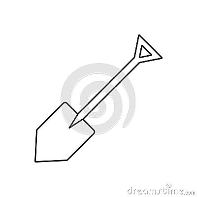 Shovel line icon Vector Illustration