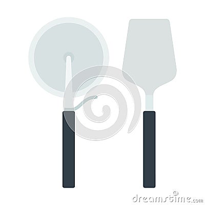 Tools for pizza vector flat isolated Vector Illustration