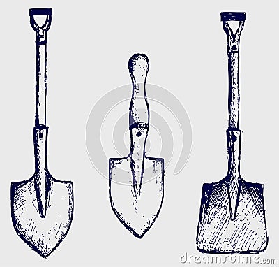 Shovel Sketch Stock Images - Image: 26513704