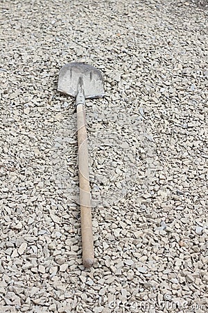 The shovel is thrown on Stock Photo