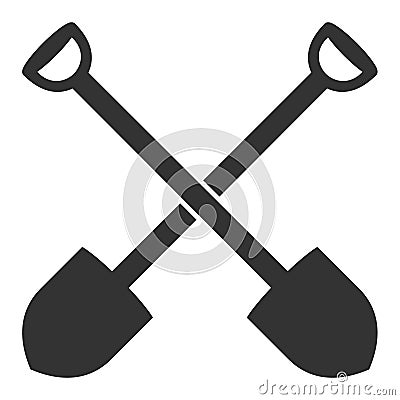 Flat Vector Shovels Icon Stock Photo