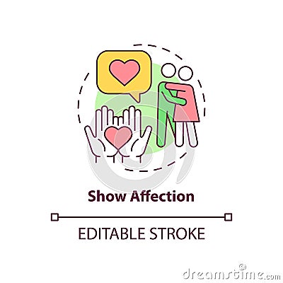 Show affection concept icon Vector Illustration