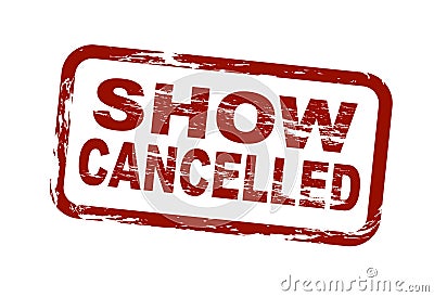 Show cancelled Stock Photo