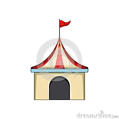 show circus tent cartoon vector illustration Vector Illustration