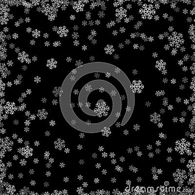 Show Flakes Seamless Pattern Vector Illustration