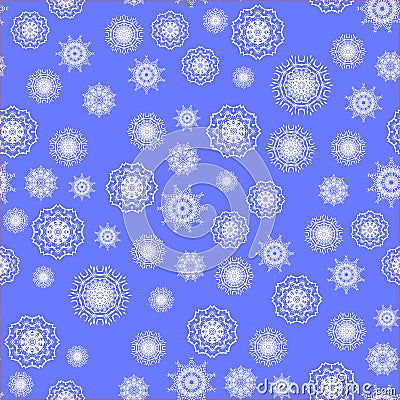 Show Flakes Seamless Pattern Vector Illustration