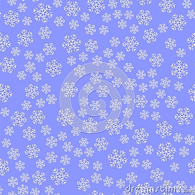 Show Flakes Seamless Pattern Vector Illustration