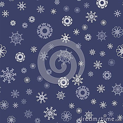 Show Flakes Seamless Pattern Vector Illustration