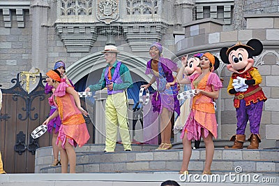 Show at Magic Kingdom park, Walt Disney World Resort Orlando, Florida, USA Editorial Stock Photo