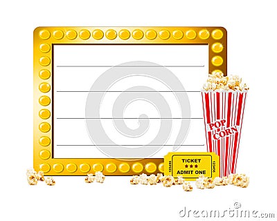 Show Marquee With Popcorn Stock Photo