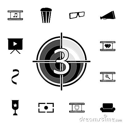 show movie count icon. Detailed set of cinema icons. Premium quality graphic design icon. One of the collection icons for websites Stock Photo