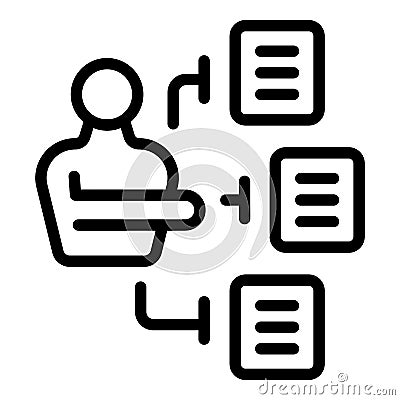 Show scheme icon outline vector. Hall event Stock Photo