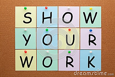 Show Your Work Stock Photo