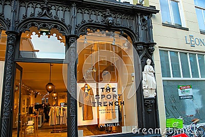 Showcase clothing store, Den Bosch, the Netherlands Editorial Stock Photo