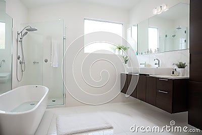 Interior of modern stylish bathroom Stock Photo