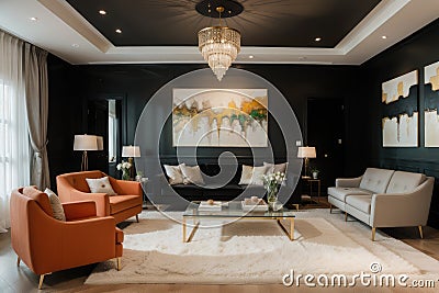 Showcasing Interior Design in Style Arty Abstract Stock Photo