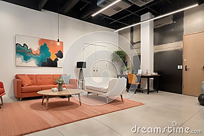 Showcasing Interior Design in Style Arty Abstract Stock Photo