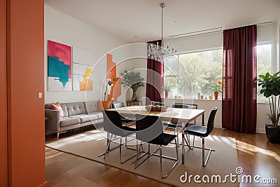 Showcasing Interior Design in Style Arty Abstract Stock Photo