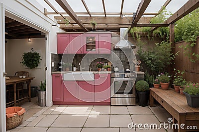 Showcasing Interior Design in Style Garden Glory Stock Photo