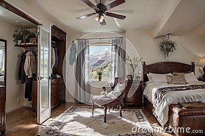 Showcasing Interior Design in Style Mountain Majesty Stock Photo