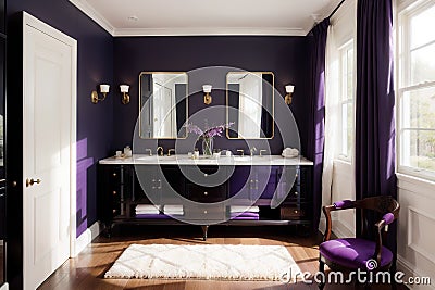 Showcasing Interior Design in Style Sumptuous Serenity Stock Photo