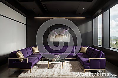 Showcasing Interior Design in Style Sumptuous Serenity Stock Photo
