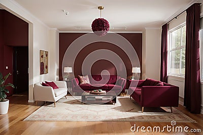 Showcasing Interior Design in Style Vibrant Vision Stock Photo