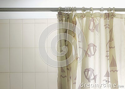 Shower curtain Stock Photo