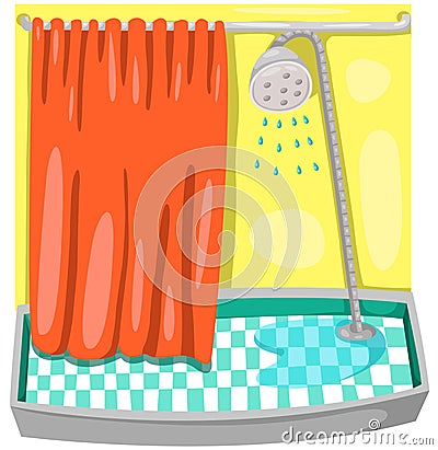 Shower room Vector Illustration