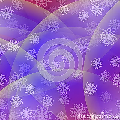 Showflakes Pattern on Blue Sky Background Stock Photo