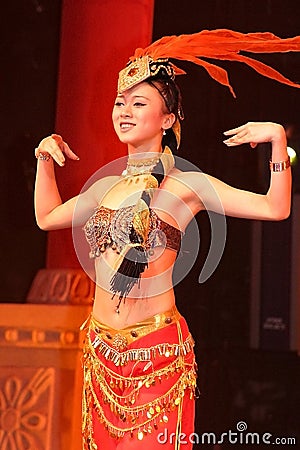 Showgirl in China Editorial Stock Photo