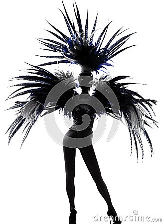 Showgirl woman revue dancer dancing Stock Photo