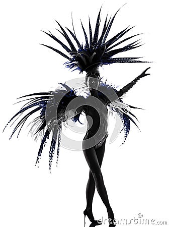 Showgirl woman revue dancer dancing Stock Photo