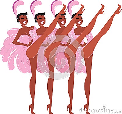 Showgirls Vector Illustration