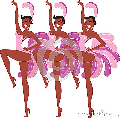 Showgirls Vector Illustration