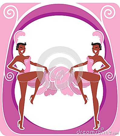 Showgirls Vector Illustration