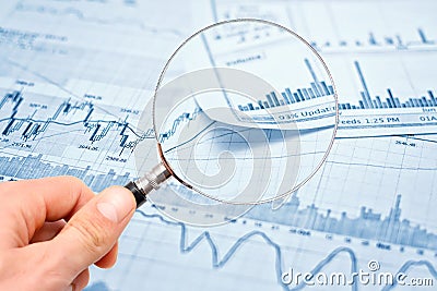 Showing business report Stock Photo