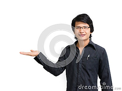 Showing businessman Stock Photo