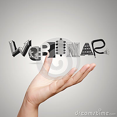 Showing design word WEBINAR as concept Stock Photo