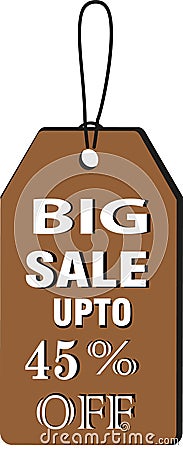 45% big sale off multi coler trhik brown and black logo buttun images Stock Photo