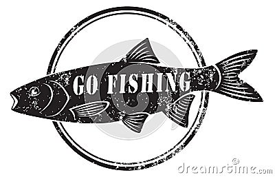 Shown icon fishing Stock Photo