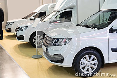 Dealer selling commercial vans Editorial Stock Photo