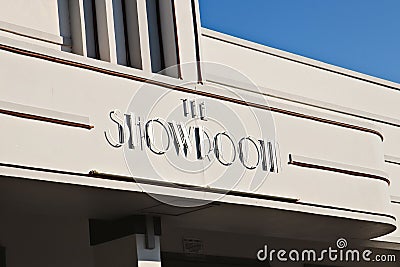 The Showroom Theatre (cinema) building in Prince Albert, South Africa. Editorial Stock Photo