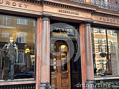 James Purdey & Sons is a British gunmaker based in London Mayfair,England UK Editorial Stock Photo