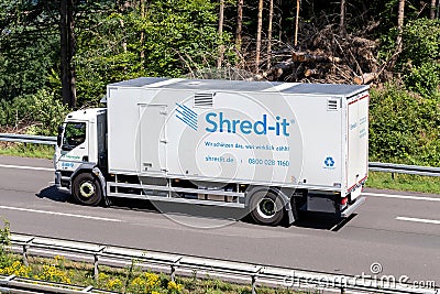 Shred-it truck Editorial Stock Photo