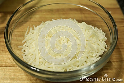 Shredded Asiago Cheese Stock Photo