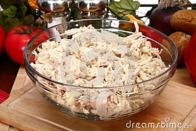 Shredded Chicken Stock Photo